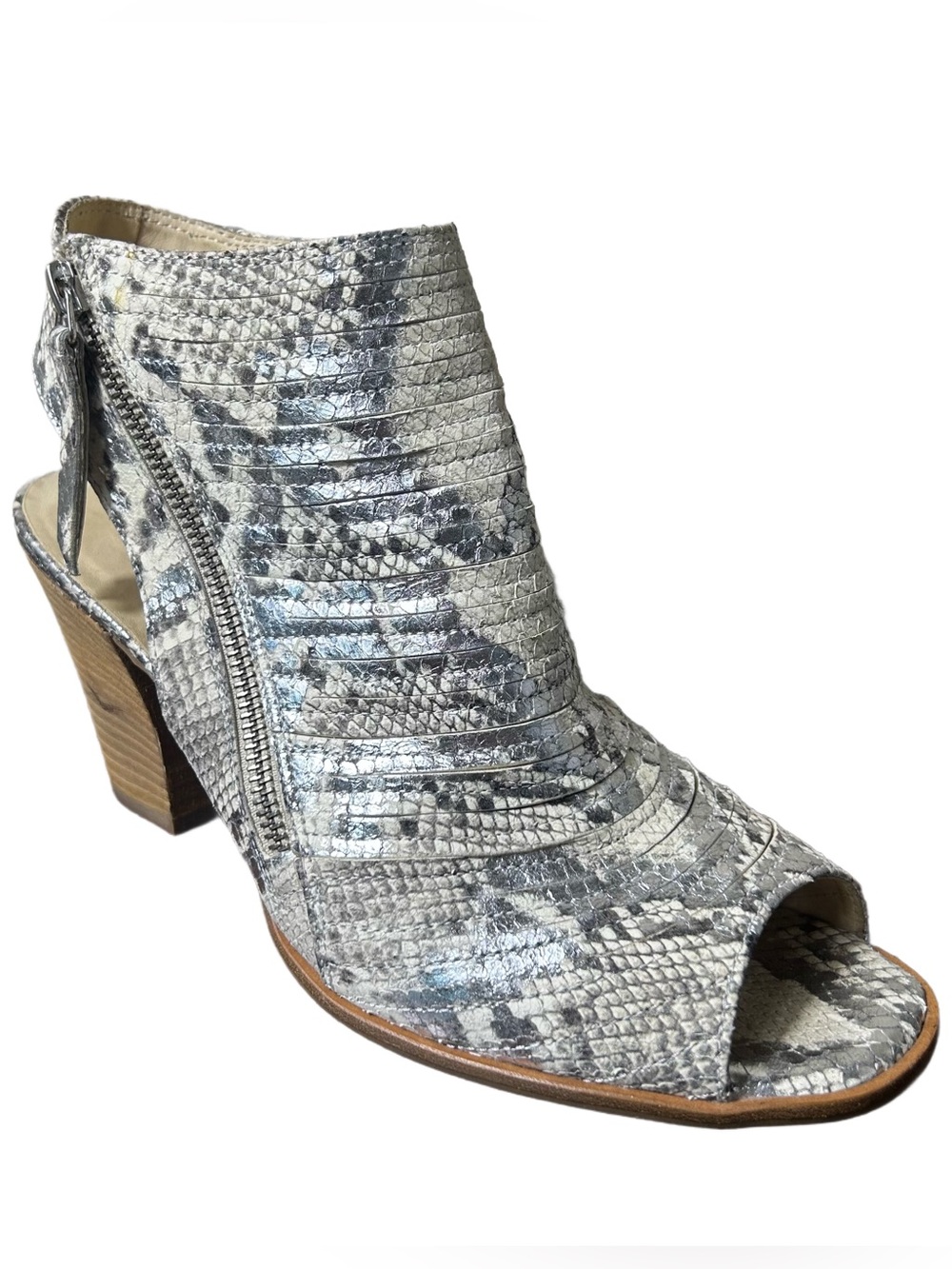 Paul Green Shoes Heels Size UK 6.5 US 9 Cayanne Peep Toe Sandal Bootie Leather